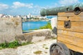 Old colonial spanish cannon aiming at the city of Havana