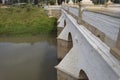 An old colonial stone bridge knowed as puente del comÃÂºn or common bridge over Bogota river