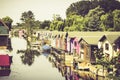 Old colored boat houses