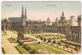 Old colored postcard between 1935-1955. Drezden Royalty Free Stock Photo