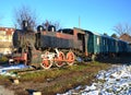 Old colored train at winther