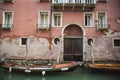 Apartments on a canal, Venice, Italy Royalty Free Stock Photo