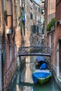 Apartments on a canal, Venice, Italy Royalty Free Stock Photo