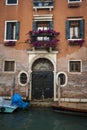 Apartments on a canal, Venice, Italy Royalty Free Stock Photo