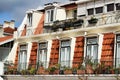 Old and colorful facade and roof in Lisbon Royalty Free Stock Photo