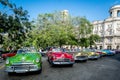 Old and colorful cars at Havana Royalty Free Stock Photo