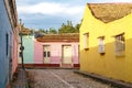 Old colorful colonial houses in the center of Trinidad, Cuba Royalty Free Stock Photo