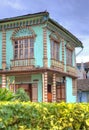 Old colorful corner house