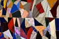 Old colorful crazy quilt Royalty Free Stock Photo