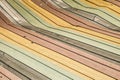 Old Colorful damaged metal sheet roof background Royalty Free Stock Photo