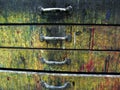 Old colorful drawers