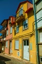 Old colorful houses on alley