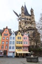 Old colorful houses in the city Cologne in Germany Royalty Free Stock Photo