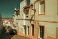 Old colorful houses with peeling plaster wall Royalty Free Stock Photo