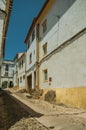 Old colorful houses with whitewashed wall Royalty Free Stock Photo