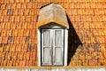 Old and colorful orange tiled roof in Lisbon Royalty Free Stock Photo