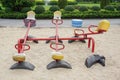 Old colorful seesaw