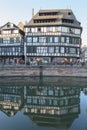 Old colorful timbered houses in Strasbourg.