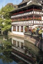 Old colorful timbered houses in Strasbourg.