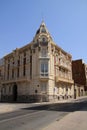 Old colorful and vintage facade in Cartagena