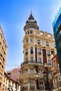 Old colorful and vintage facade in Cartagena