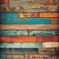 Colorful Wooden plank floor background, Vintage Rustic Wood Texture background Royalty Free Stock Photo