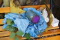 Old colour, garbage, rubbish illegally decontaminates Royalty Free Stock Photo
