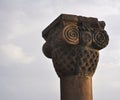 The old column of the Ionic order. Zvartnots, Armenia Royalty Free Stock Photo