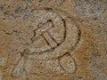 Old communism symbol on a wall Royalty Free Stock Photo