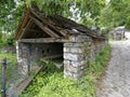 Old community laundry for clothes from a town in the Pyrenees. Royalty Free Stock Photo