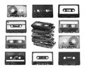 Old compact audio cassette Royalty Free Stock Photo