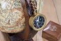 Old compass and globe Royalty Free Stock Photo