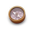 Old compass on white background Royalty Free Stock Photo