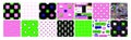 Old computer aestethic 1980s -1990s. Set of seamless patterns with retro pc elements and user interface. Pixel art.