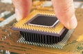 Old computer chip Royalty Free Stock Photo