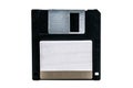 Old computer floppy disk on white Royalty Free Stock Photo