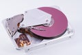 Old computer hard drive, very old technology Royalty Free Stock Photo