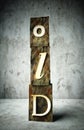 Old concept, vintage letterpress type Royalty Free Stock Photo