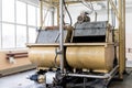 Old conche machine in the shop of a confectionery factory Royalty Free Stock Photo