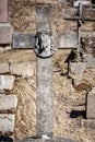 Old concrete cross Royalty Free Stock Photo