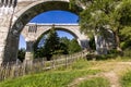 Old concrete railway bridge in Stanczyki, Mazury, Poland Royalty Free Stock Photo