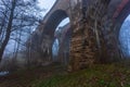 Old concrete railway bridge in Stanczyki, Mazury, Poland Royalty Free Stock Photo