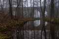 Old concrete railway bridge in Stanczyki, Mazury, Poland Royalty Free Stock Photo