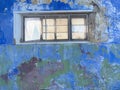 Old Concrete Wall Background with Broken Window Royalty Free Stock Photo