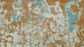 Old concrete wall with crumbling blue and orange paint, Royalty Free Stock Photo