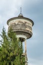 Old concrete water tower.