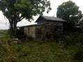 Old Condemned Haunted House Yard Royalty Free Stock Photo