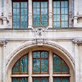 old construction in london englan europe brick wall and window Royalty Free Stock Photo