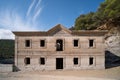 Old construction next to Cardenal bridge over Tagus river