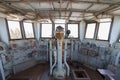 Old control room inside Decommission warship.